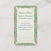 クールで中国のでかわいく甘く柔らかいパンダくまの木の芸術 名刺 (裏面)