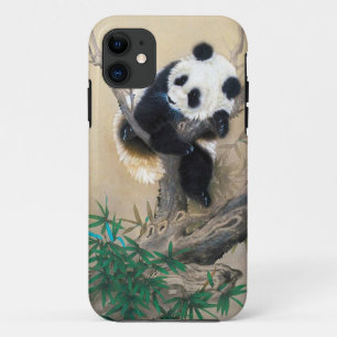 クールで中国のでかわいく甘く柔らかいパンダくまの木の芸術 iPhone 11 ケース