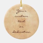 クールで中国のでカラフルなドラゴンのはすの花の芸術 セラミックオーナメント (裏面)