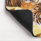 クールで中国ので柔らかいトラの残りの日没の芸術 マウスパッド (コーナー)