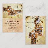 クールで中国ので柔らかいトラの残りの日没の芸術 名刺 (正面/裏面)