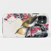 クールで中国ので美しい茶色の鳥の赤の桜 Case-Mate iPhoneケース (裏面(横))