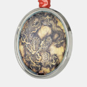 クールで伝統的な日本の東洋のドラゴン木芸術 メタルオーナメント (左)