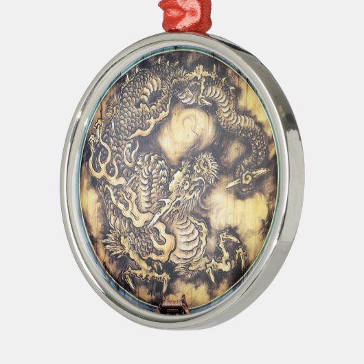 クールで伝統的な日本の東洋のドラゴン木芸術 メタルオーナメント (左)