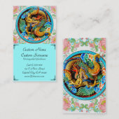 クールで伝統的な日本の東洋のドラゴン木芸術 名刺 (正面/裏面)