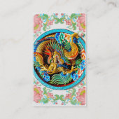 クールで伝統的な日本の東洋のドラゴン木芸術 名刺 (裏面)