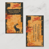 クールで動揺してでグランジなアメリカヘラジカのカスタムな名刺 名刺 (正面/裏面)