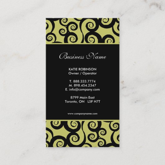 クールで及びファンキーな名刺 名刺 (正面)