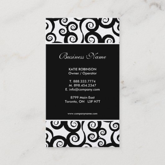 クールで及びファンキーな名刺 名刺 (正面)