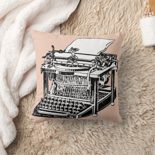 クールで古いタイプライターの枕 クッション (ブランケット)