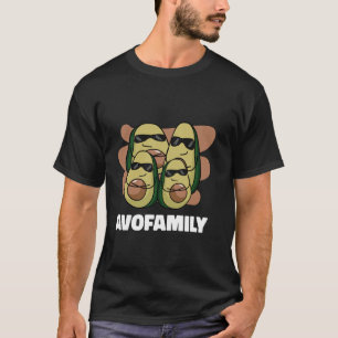 クールで幸せなアボファミリーファミリー アボカド Tシャツ