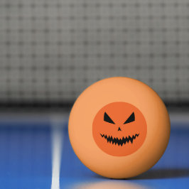 クールで怖いジャック・オ・ランタン ハロウィン ブラックオレンジ 卓球ボール