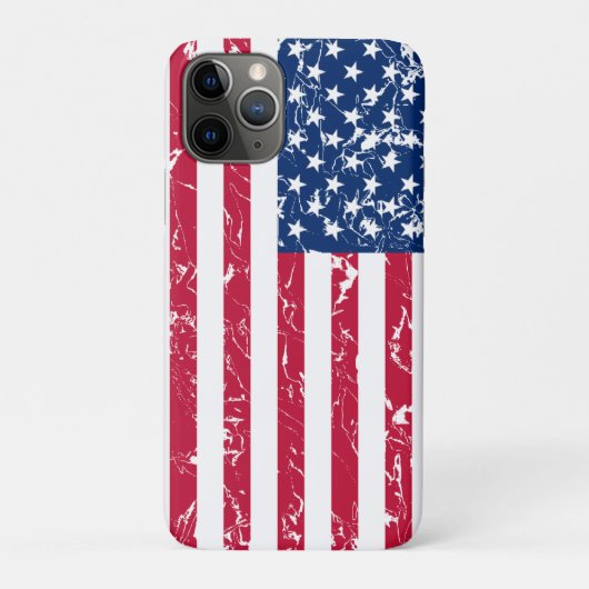 クールで愛国的なディストressedアメリカ国旗 Case-Mate iPhoneケース (裏)