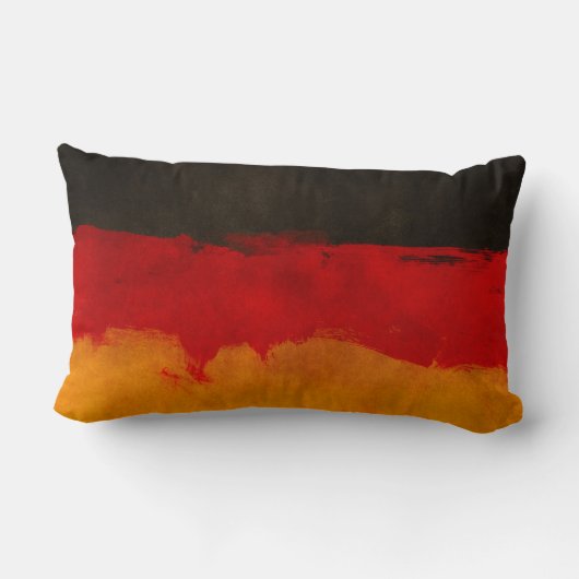 クールで抽象的なドイツの旗の枕かあなたのイメージ ランバークッション (裏面)