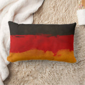 クールで抽象的なドイツの旗の枕かあなたのイメージ ランバークッション (ブランケット)