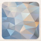 クールで抽象的な三角形パターン スクエアペーパーコースター (正面)