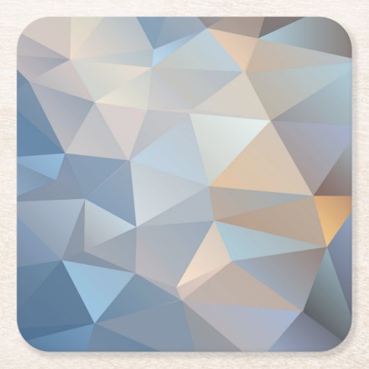 クールで抽象的な三角形パターン スクエアペーパーコースター (正面)