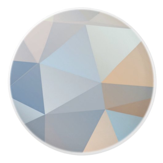 クールで抽象的な三角形パターン セラミックノブ (正面)