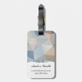 クールで抽象的な三角形パターン ラゲッジタグ (裏面縦)