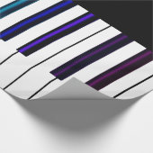 クールで暗くサイケデリックなピアノ鍵 ラッピングペーパー (角)