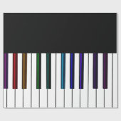クールで暗くサイケデリックなピアノ鍵 ラッピングペーパー (フラット)