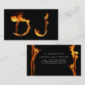 クールで燃えるようなDJの名刺 名刺 (正面/裏面)