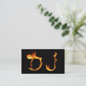 クールで燃えるようなDJの名刺 名刺 (スタンド正面)