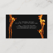 クールで燃えるようなDJの名刺 名刺 (裏面)