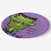 クールで率直な恐怖のハローウィンパーティ ペーパープレート (アングル)