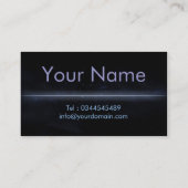 クールで白熱［赤熱］光を放つなドル記号の宇宙の名刺 名刺 (裏面)