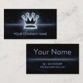 クールで白熱［赤熱］光を放つな王冠の宇宙の名刺 名刺 (正面/裏面)