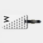 クールで粋でモダンでユニークなモノグラム ラゲッジタグ (裏面横)