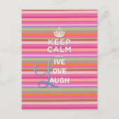 クールで粋な引用文は"保ちます平静および生きている愛笑い"を ポストカード (正面)