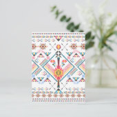 クールで粋な種族の民族の幾何学的なパターン ポストカード (スタンド正面)