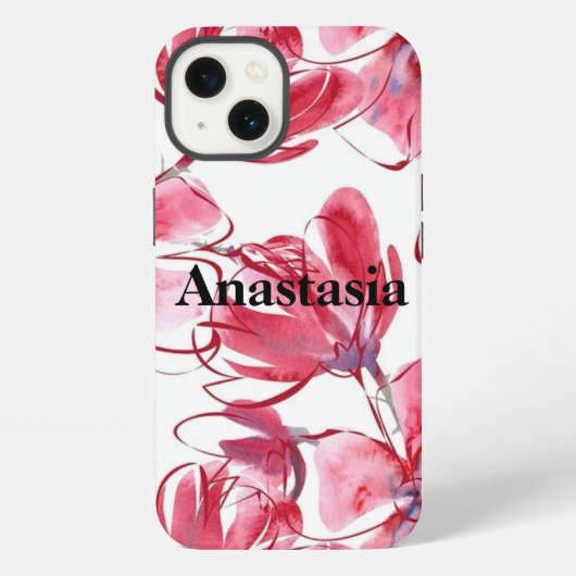 クールで素晴らしいピンクの花 iPhoneケース (裏面)