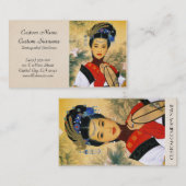 クールで若く美しく中国のな郡野ジン王女の芸術 名刺 (正面/裏面)