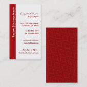 クールで赤い不動産業者の名刺 名刺 (正面/裏面)