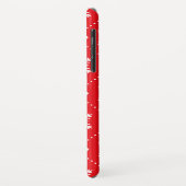 クールで赤く白い雪片のクリスマスパターン Case-Mate iPhoneケース (裏面/左)