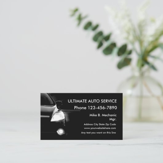 クールで車のな名刺 名刺 (スタンド正面)