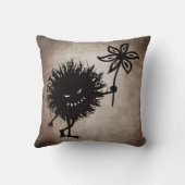 クールで邪悪な虫はゴシック様式花のヴィンテージを与えます クッション (裏面)