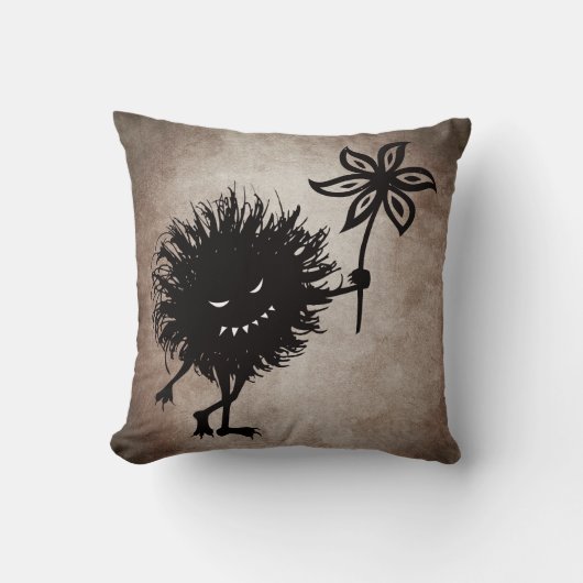 クールで邪悪な虫はゴシック様式花のヴィンテージを与えます クッション (正面)