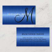 クールで青いステンレス鋼の金属2 名刺 (正面/裏面)