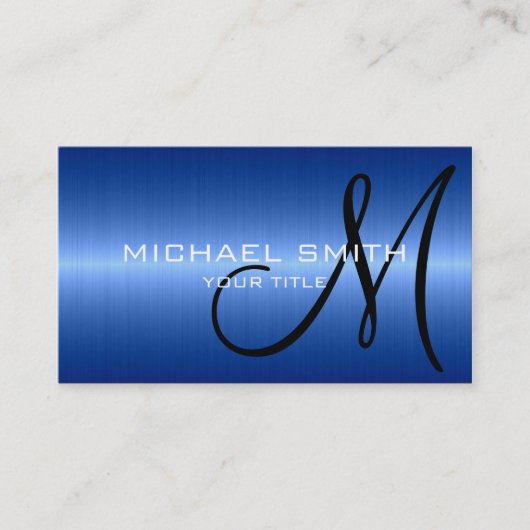 クールで青いステンレス鋼の金属2 名刺 (正面)