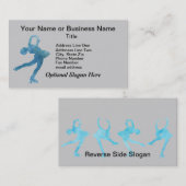 クールで青いフィギュアスケート選手 名刺 (正面/裏面)