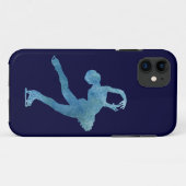 クールで青いフィギュアスケート選手 Case-Mate iPhoneケース (裏面(横))