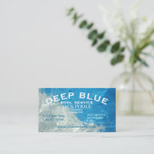 クールで青いプールサービス 名刺 (スタンド正面)