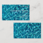 クールで青いプール水名刺 名刺 (正面/裏面)