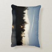 クールで青い日没のアクセントの枕 アクセントクッション (裏面(縦))