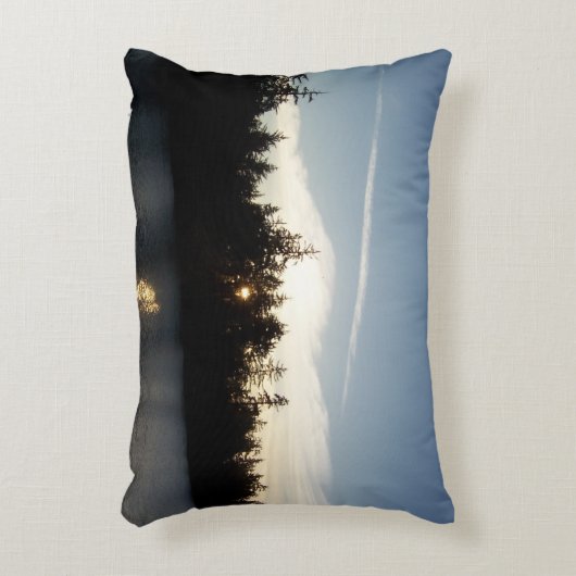 クールで青い日没のアクセントの枕 アクセントクッション (正面(垂直))