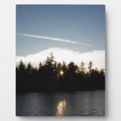 クールで青い日没 フォトプラーク (正面)